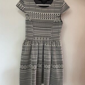 Topshop Geometric Midi Dress